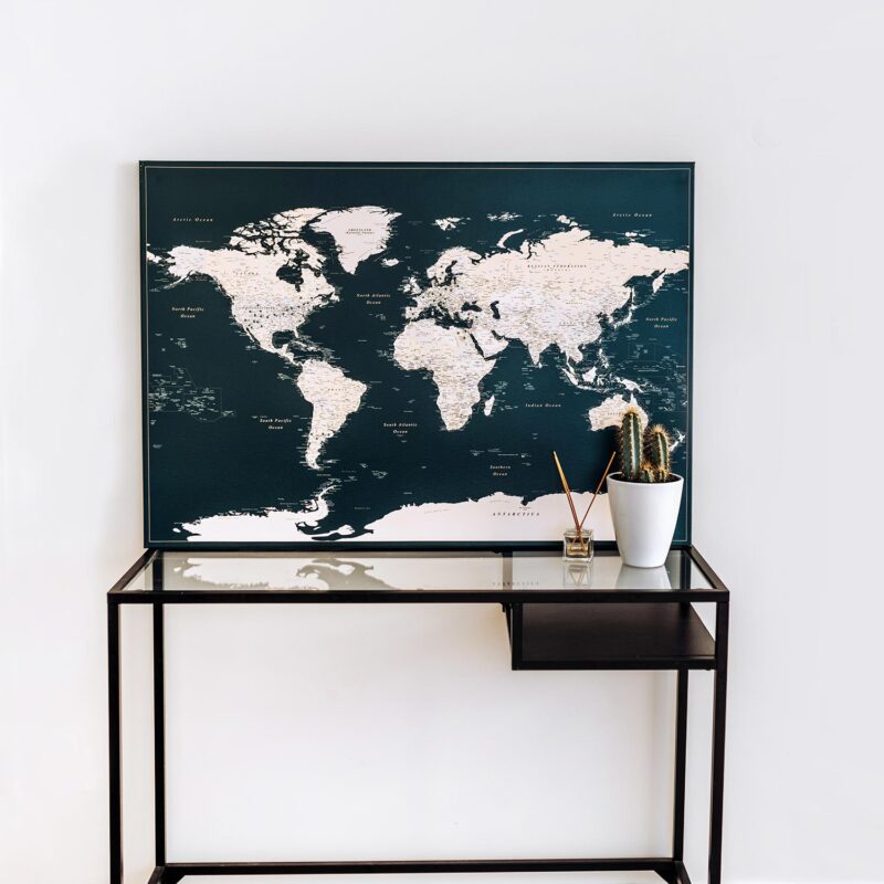 weltkarte für die wand mit pins dunkelgrun weltkarte für die wand mit pins dunkelgrun