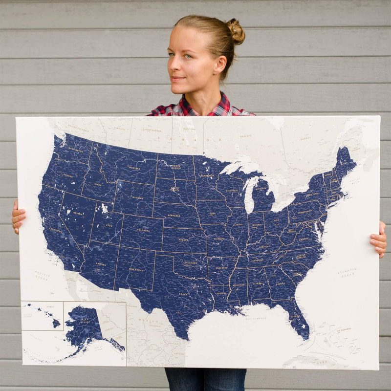PINNWAND-USA-KARTEN-marineblau PINNWAND-USA-KARTEN-marineblau
