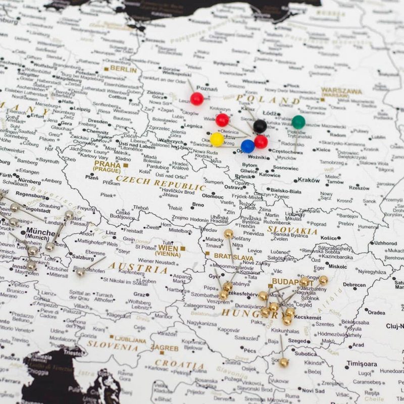 Detailliert-Europa-Karte-Modernes-Schwarz Detailliert-Europa-Karte-Modernes-Schwarz