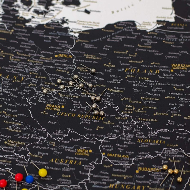 Detailliert-Europa Pinnwand- Schwarzweiß Detailliert-Europa Pinnwand- Schwarzweiß