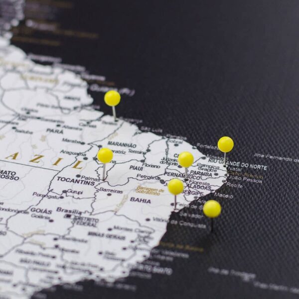 Gelbe Stecknadeln - TripMapWorld.de Karte mit Pins
