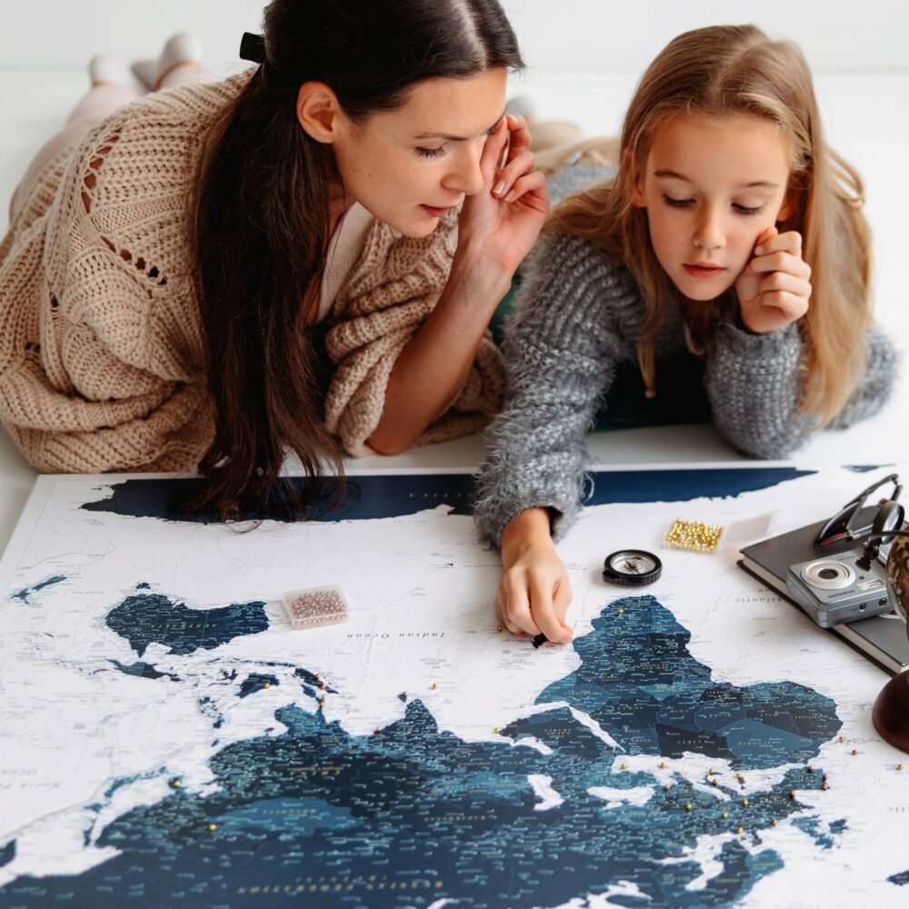 reise weltkarte zum pinnen meerblau 23P reise weltkarte zum pinnen meerblau 23P