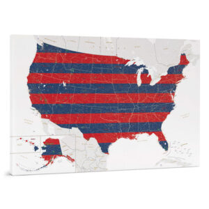 USA Pinnwand Karte – Independence Day (Detailliert)
