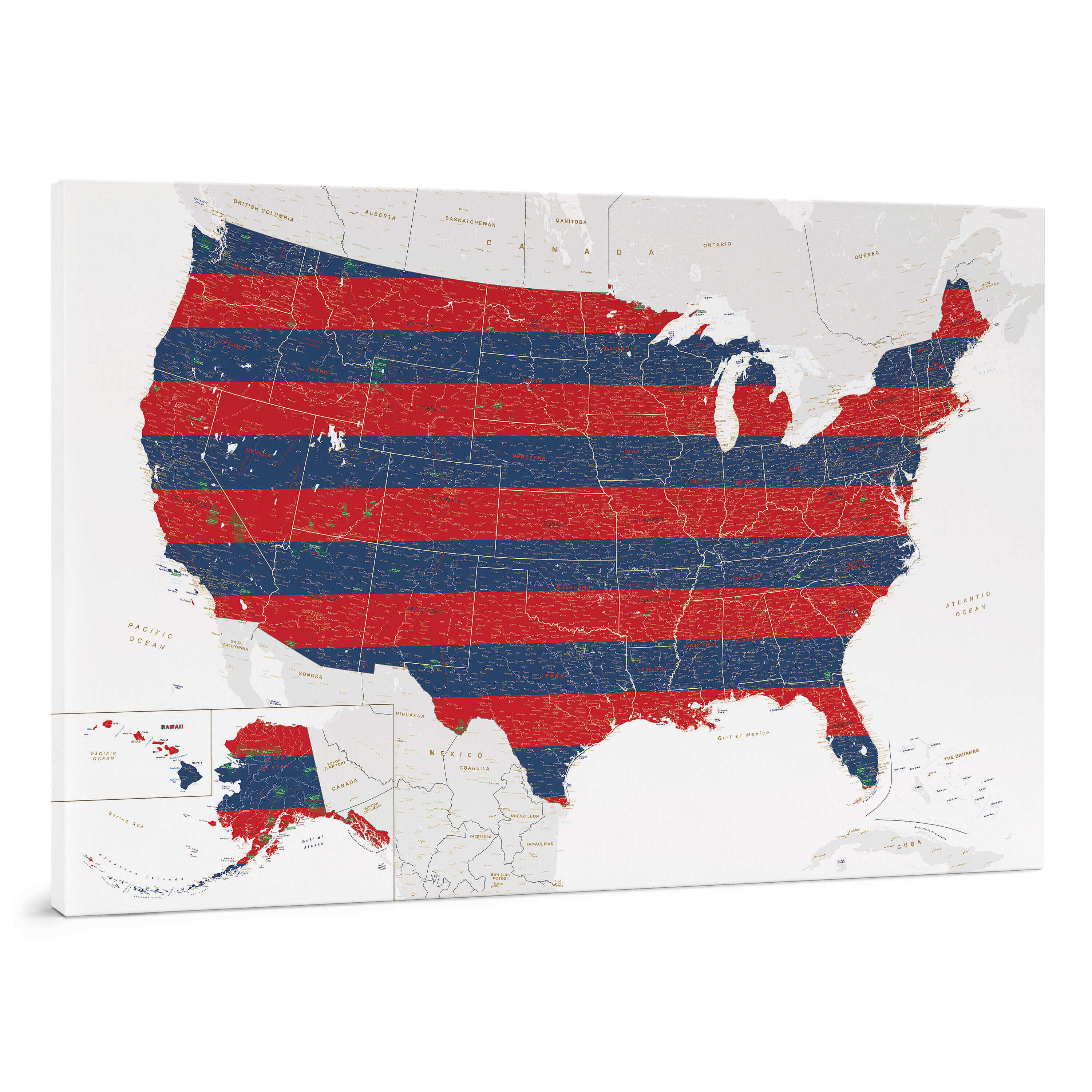 USA Pinnwand Karte – Independence Day (Detailliert) USA Pinnwand Karte – Independence Day (Detailliert)