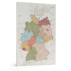 Pinnwand Deutschlandkarte bunte detailliert