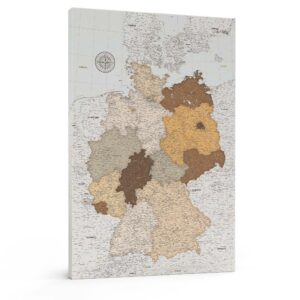 Pinnwand Deutschlandkarte safari detailliert